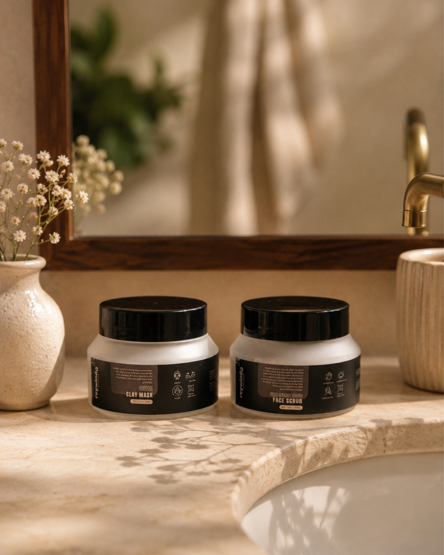 Reywind Coffee Clay Mask & Apricot Face Scrub